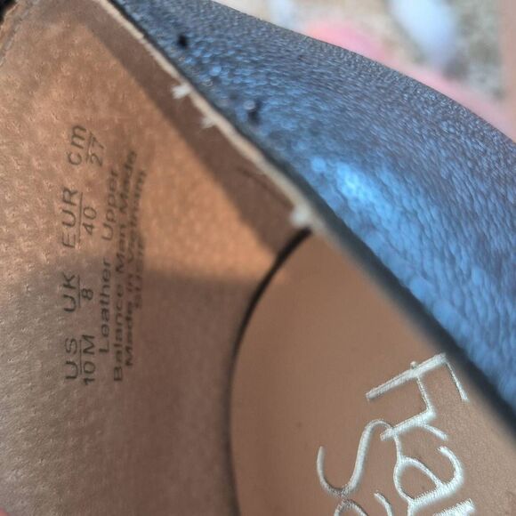 Franco Sarto Leather Black Susie Loafers Shoes Size 10 - Picture 5 of 6